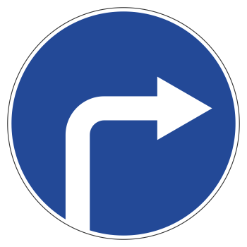 Дорожный знак 4.1.2 «Движение направо»